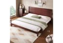Flieks Holzbett 180x200 Braun mit Kopfteil und Lattenrost Bild 1
