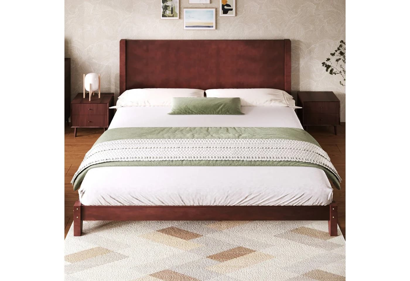 Flieks Holzbett 180x200 Braun mit Kopfteil und Lattenrost - Bild 4