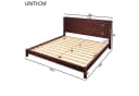 Flieks Holzbett 180x200 Braun mit Kopfteil und Lattenrost Bild 5