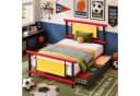 Flieks Kinderbett Metallbett 90x200cm Rot mit 2 Schubladen Bild 2