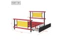 Flieks Kinderbett Metallbett 90x200cm Rot mit 2 Schubladen Bild 4