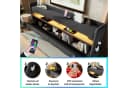 Flieks Polsterbett 180x200 mit LED & USB Stauraumbett Grau Bild 5
