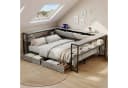 Flieks Kinderbett Metall Daybett Schlafsofa Grau mit Stauraum Bild 2