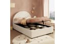 Flieks Polsterbett Beige mit Bettkasten und Samtbezug Bild 2