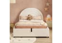 Flieks Polsterbett Beige mit Bettkasten und Samtbezug Bild 3