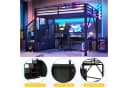 Flieks Hochbett Metall 140x200 Stauraumtreppe Kleiderschrank LED Bild 5
