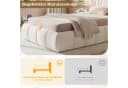 Flieks Polsterbett 90x200 beige mit Bettkasten und Samtbezug Bild 5