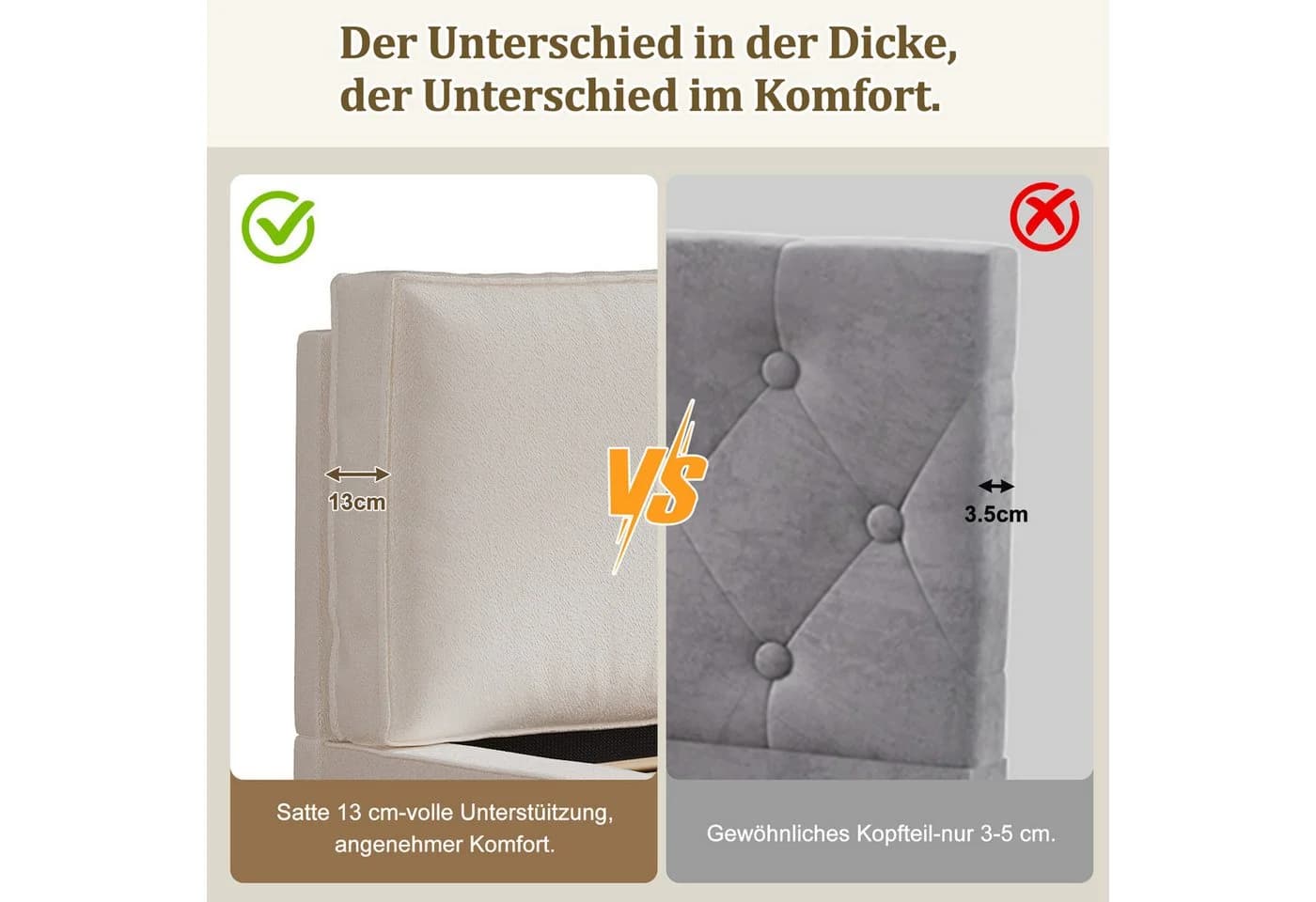 Flieks Polsterbett 180x200 mit Stauraum und Kopfteil Bouclé - Bild 4