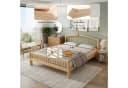 Flieks Massivholzbett 140x200 cm mit Lattenrost Beige Bild 4
