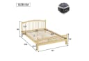 Flieks Massivholzbett 140x200 cm mit Lattenrost Beige Bild 5