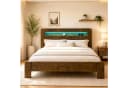 Flieks Massivholzbett 180x200 mit Stauraum, LED & USB Bild 1