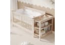 Flieks Babybett aus Kiefernholz höhenverstellbar mit Schutzzaun Bild 1