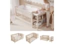 Flieks Babybett aus Kiefernholz höhenverstellbar mit Schutzzaun Bild 2
