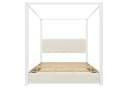 Flieks Himmelbett Polsterbett 180x200 Samt weiß Bild 4