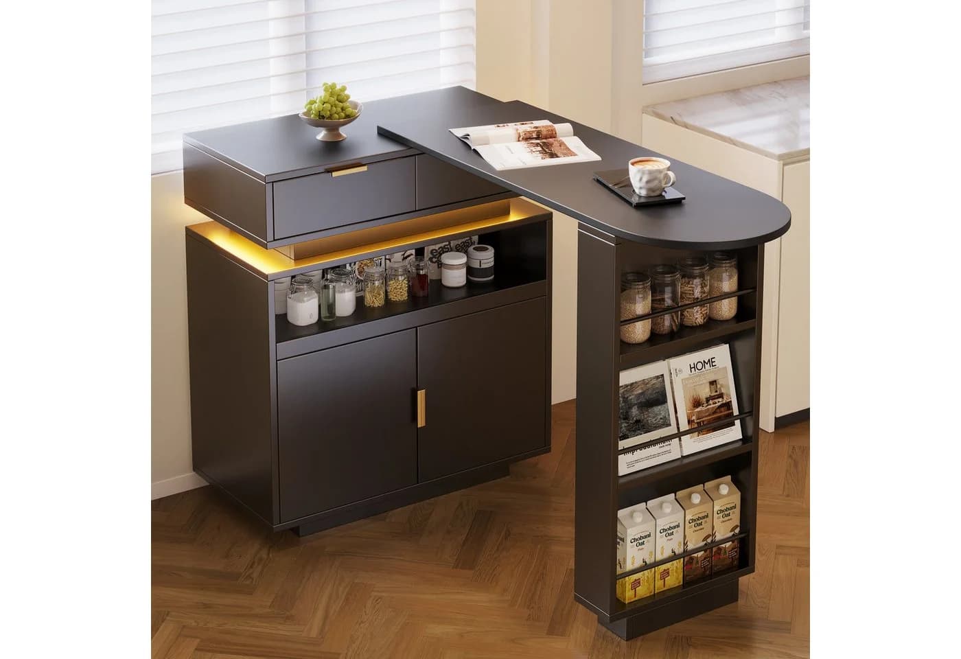 Merax Bartisch 360° drehbar mit LED-Beleuchtung - Bild 3