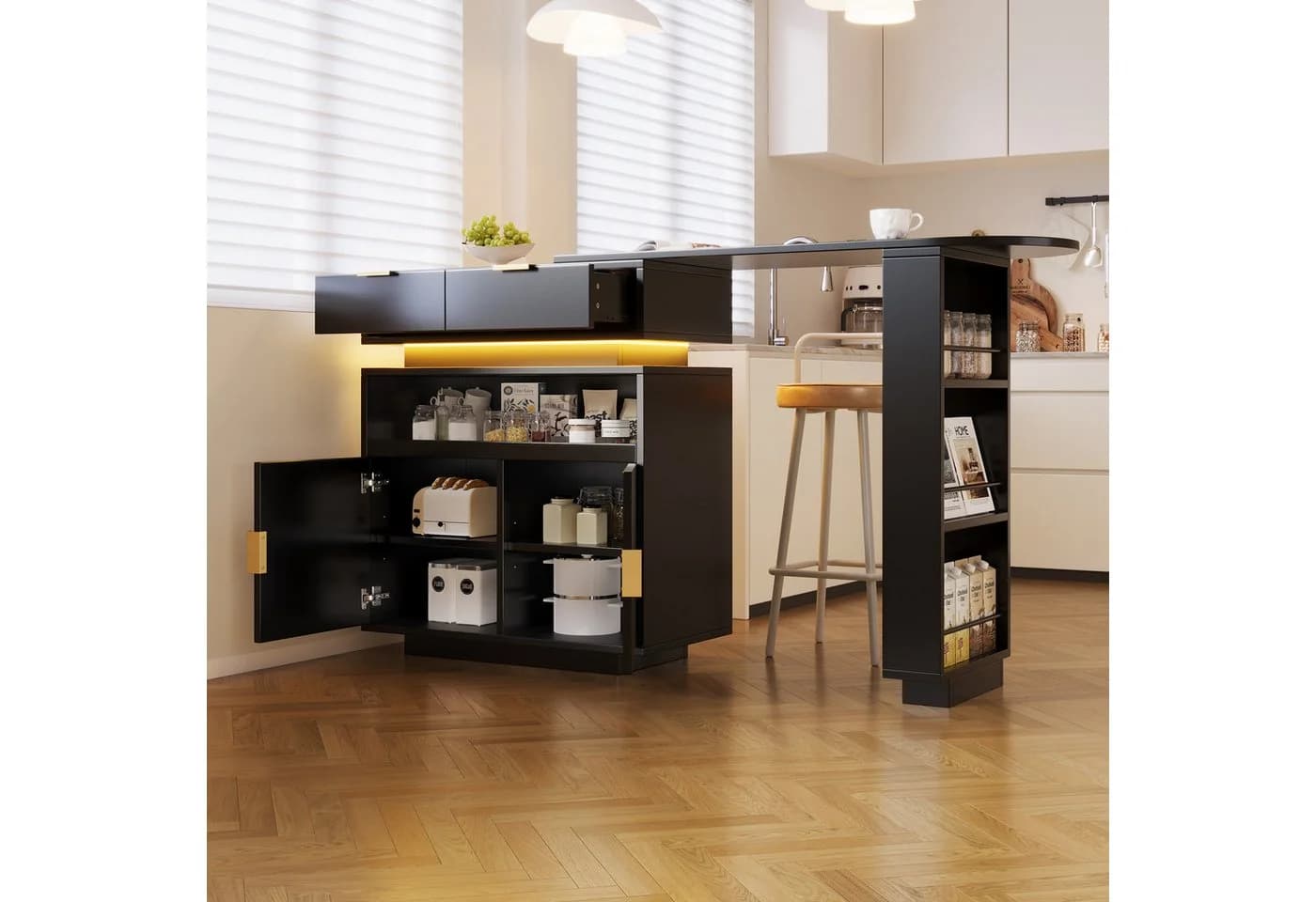 Merax Bartisch 360° drehbar mit LED-Beleuchtung - Bild 4