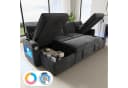 Merax Ecksofa U-förmig mit Schlaffunktion LED USB Beige/Grau Bild 2