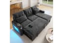 Merax Ecksofa mit LED-Beleuchtung & USB, L-förmiges Sofa mit Schlaffunktion Bild 1