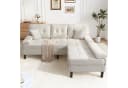 Merax Ecksofa Chenille L-Form Sofa 195 cm Breite Bild 1