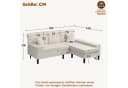 Merax Ecksofa Chenille L-Form Sofa 195 cm Breite Bild 4