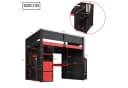 Merax Gaming Hochbett 140x200 cm mit LED und USB Bild 5