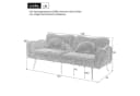 Merax Schlafsofa Bettsofa Klappsofa Wolkenform 3-fach verstellbare Rückenlehne Bild 5