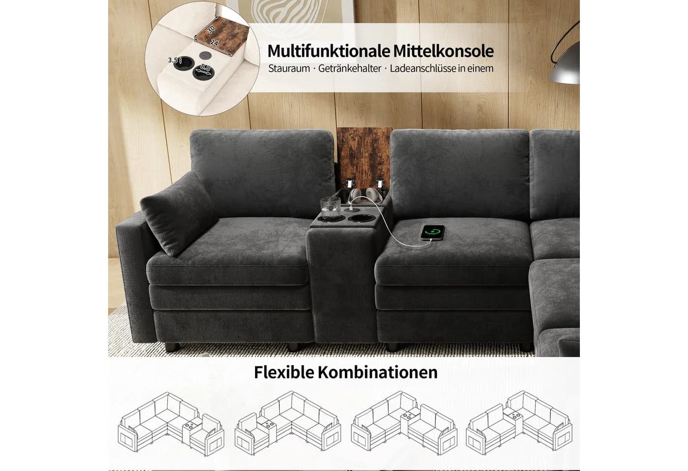 Modulares Ecksofa im modernen Stil - Bild 5