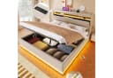 Merax Polsterbett 180x200 mit LED, USB & Stauraum Beige Bild 2