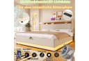 Merax Polsterbett 180x200 mit LED, USB & Stauraum Beige Bild 5