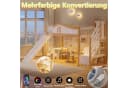 Flieks Hochbett Kinderbett 90x200 mit Stauraumtreppe, Rutsche & LED Bild 4