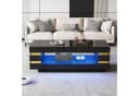 Merax Couchtisch hochglanz mit LED-Beleuchtung und Stauraum Bild 1