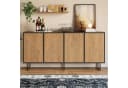 Merax Sideboard Holzoptik Schwarz 4 Türen 8 Fächer Bild 2