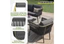 Merax Gartenlounge-Set 6-tlg. Beige/Grau Seil & Eisen Bild 3