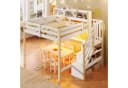 Merax Hochbett 140x200 mit LED-Beleuchtung und Stauraumtreppe Bild 3
