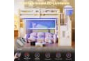 Merax Hochbett 90x200 cm mit LED-Beleuchtung & Stauraumtreppe Bild 5