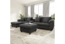 Merax Ecksofa Grau Cordstoff mit Bluetooth & Medienkonsole Bild 4