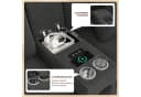 Merax Ecksofa Grau Cordstoff mit Bluetooth & Medienkonsole Bild 5