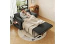 Merax Schlafsofa mit USB-Ladeanschluss und Klapptisch Grau Bild 2