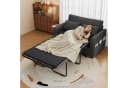 Merax Schlafsofa mit USB-Ladeanschluss und Klapptisch Grau Bild 4