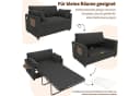 Merax Schlafsofa mit USB-Ladeanschluss und Klapptisch Grau Bild 5