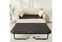 Merax Schlafsofa mit USB-Ladeanschluss und Klapptisch Beige Grau Bild 3