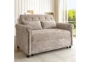 Merax Schlafsofa 2-Sitzer Chenille Braun-Grau mit verstellbarer Rückenlehne Bild 1