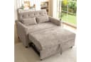 Merax Schlafsofa 2-Sitzer Chenille Braun-Grau mit verstellbarer Rückenlehne Bild 2