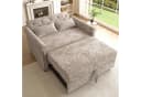Merax Schlafsofa 2-Sitzer Chenille Braun-Grau mit verstellbarer Rückenlehne Bild 3