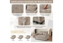 Merax Schlafsofa 2-Sitzer Chenille Braun-Grau mit verstellbarer Rückenlehne Bild 4