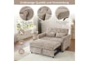 Merax Schlafsofa 2-Sitzer Chenille Braun-Grau mit verstellbarer Rückenlehne Bild 5