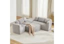 Merax Ecksofa 4-Sitzer Grau Chenille Schlafcouch Bild 4
