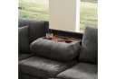 Merax Ecksofa 4-Sitzer Schlafsofa Chenille Beige/Grau Bild 5