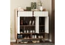 Merax Schuhschrank Sideboard Weiß Holz-Optik 3 Türen 2 Schubladen Bild 3