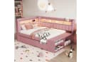Merax Daybett 90x200 Rosa mit USB, LED & Stauraum Bild 1